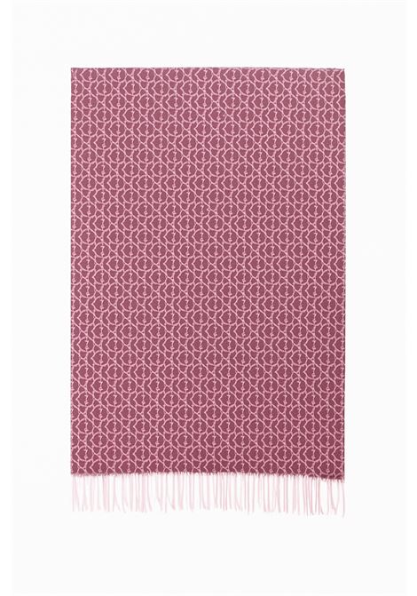 foulard logo rosa LIU JO | 2F5018T0300LOGOOVAL-91718
